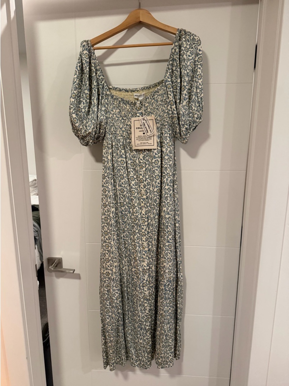 Emerson Fry Cream and Green Floral Maxi Dress